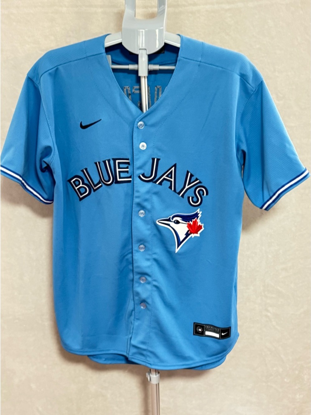 Nike Blue Jays #36 Schneider Jersey in Light Blue with Navy Accents